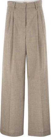 Max Mara Broeken, Dames, Beige, XS, Wijde broek