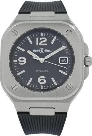 Bell & Ross Pre-owned Bell and Ross Br05A-Bl-St/Srb Black Dial Date Steel 40Mm Black Dial Mens Watch BR05A-BL-ST/SRB