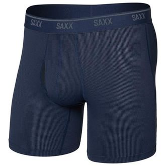 Saxx Quest Quick-Dry Mesh Boxer Brief Fly 6 Kunstfaserunterw&auml;sche f&uuml;r Herren | blau