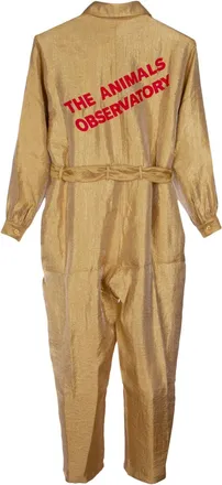The Animals Observatory Boys Jumpsuit Beige Linen Pant Suits
