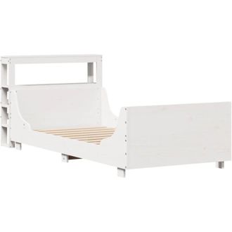 vidaXL Vidaxl - Bed Frame without Mattress White 75x190 cm Small Single Solid Wood Pine