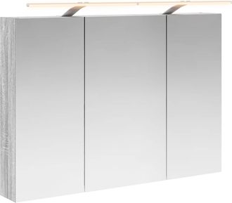 vidaXL Armario Con Espejo De Ba&ntilde;o Gris Sonoma 100 X 14,5 X 70 Cm Vidaxl