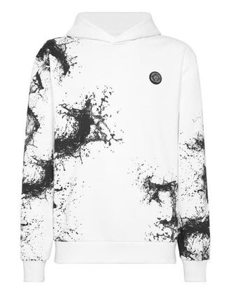 Plein Sport Hoodie Plein Sport Splash Men in White at Nordstrom, Size Xxx-Large Eu