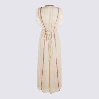 Isabel Marant Embroidered Cotton Dress - Beige