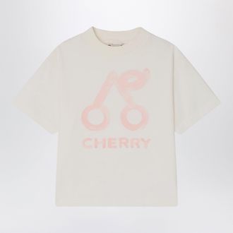 BONPOINT T-shirt Lele bianca con stampa di ciliegie
