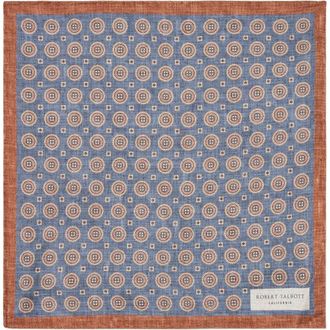 Robert Talbott Colton Reversible Neat/Pocket Square in Paisley Blue at Nordstrom