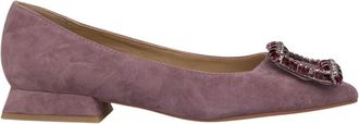 Alma En Pena Platte schoen vierkant ornament - Dames - Ballerinas - Paars - 36 EU - Schoenen