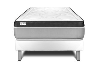 VITALIT Somier Blanco + Colch&oacute;n Con Espuma Viscoel&aacute;stica 120 X 190