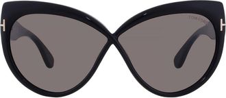 Tom Ford Grey Smoke Butterfly Ladies Sunglasses FT1196 01A 65