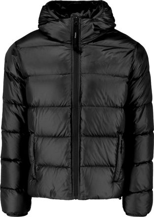 Aspesi Black Hooded Padded Down Jacket