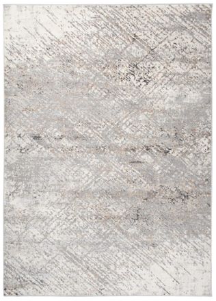 Tapiso Alfombra para sal&oacute;n comedor beige gris crema rayas 120x170