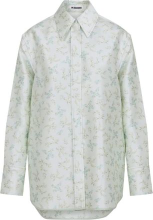 Jil Sander Green Printed Shirt
