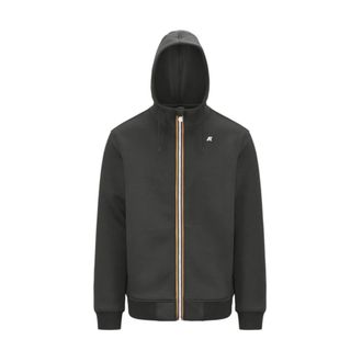 K-Way Groen Zwart Sweatshirt Lichtgewicht Scuba Jas - Heren - Vesten met rits - Groen - S - Polyester - Hoodies & sweatvesten