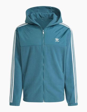 adidas Mens Hooded Neck Long Sleeve Sweatshirt - Legacy Teal - Size: Regular/34