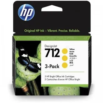 OEM Paquete Triple De Tinta Hp N.&deg; 712 Amarilla (3ed79a)