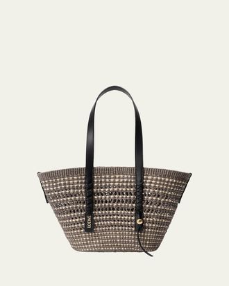 Loewe x Paulas Ibiza Braid Medium Woven Basket Tote Bag