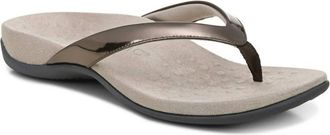 Vionic Womens Rest Dillon Flip Flops In Pewter