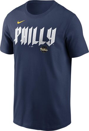 Nike Kyle Schwarber Philadelphia Phillies City Connect Nike Mens MLB T-Shirt in Blue | N19944BPP9-RV6