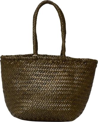 Dragon Diffusion Grace Basket Small - Dames - Shoppers - Groen - ONE Size - Leer - Tassen