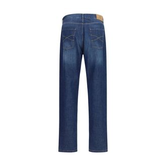 Brunello Cucinelli Mens Blue Cotton Jeans Denim Clothing