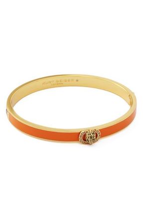 Kurt Geiger Chelsea Enamel Hinged Bangle in Orange at Nordstrom