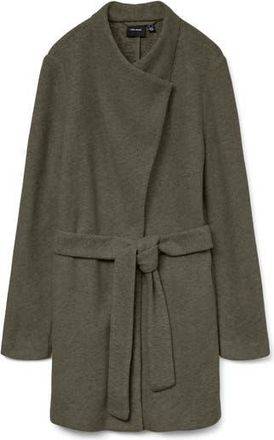 Vero Moda Nora Brushed Sweater Coat in Grape Leaf Melange at Nordstrom Rack, Size Xx-Large