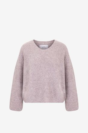 Lu Ren Weiter Kaschmir- und Seidenpullover mit V-Ausschnitt Piper