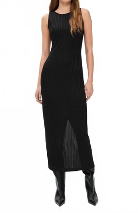 Rag & Bone Natalia Boatneck Midi Dress In Black