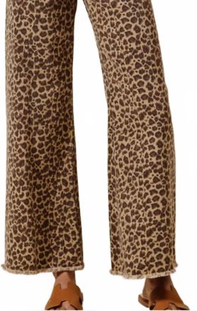 So Me Frayed Hem High-Rise Denim Jean In Leopard Print