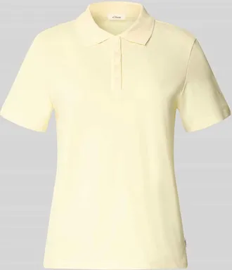 s.Oliver Red Label Regular Fit Poloshirt aus Baumwoll-Mix in Hellgelb, Gr&ouml;&szlig;e 34