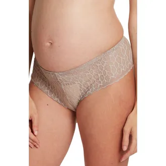 Cache Coeur Bliss Maternity Shorty Panties in Taupe at Nordstrom, Size X-Large