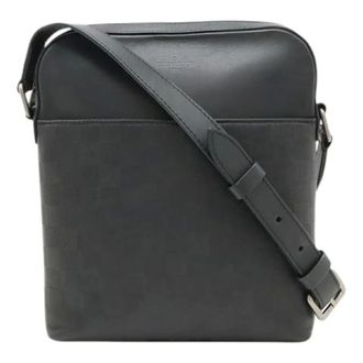 Louis Vuitton Pre-owned Cross Body Bags, male, Black, Size: ONE SIZE Pre-owned Pochette District Damier Infini Shoulder Bag