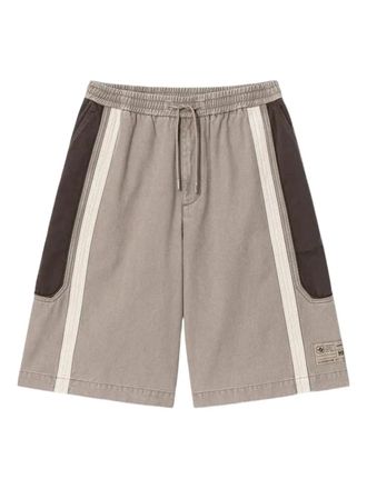 Juun.J stripe-detail drawstring shorts - men - Fabric - 46 - Neutrals