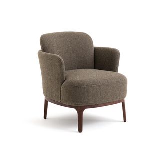 AM.PM Fauteuil met massief notenhouten poten en stof met structuur, Jabote