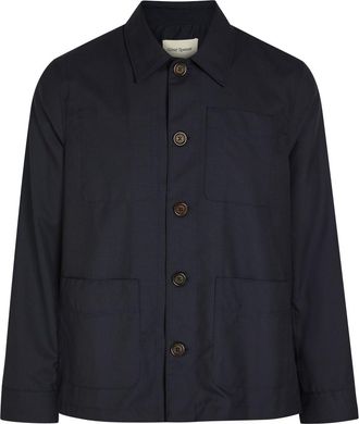 Oliver Spencer Kennard Wool Overshirt - Navy - XL