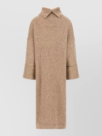 Entire studios manhattan knit dress dropped shoulders collar