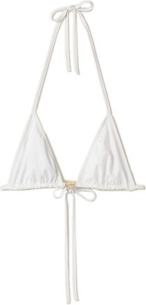 Miu Miu Top bikini a triangolo - Bianco