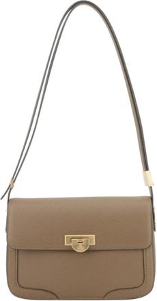 Pourchet Tassen, Dames, Beige, ONE Size, Leer, Auteuil Crossbody Bag