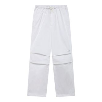Autry Wide Trousers, male, White, Size: XS Nylon Pants With Logo