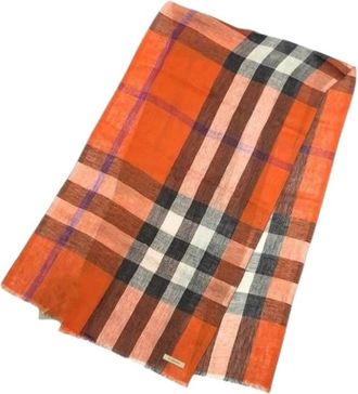 Burberry Pre-owned Stole - Dames - Vintage Accessoires - Veelkleurig - ONE Size - Linnen - Vintage