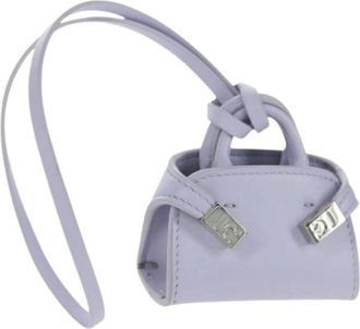 Ferragamo Pre-owned Accessories, female, Purple, Size: ONE SIZE Pre-owned Leather Key-holder