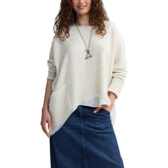 Luukaa D'Celli Dakota Textured Hemp & Cotton Blouse in Nature at Nordstrom, Size X-Large