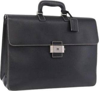 Ferragamo Pre-owned Business Bag - Heren - Vintage Handtas - Zwart - ONE Size - Leer - Vintage