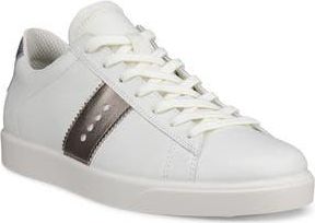 Ecco Street Lite Retro Sneaker in White/pure Silver at Nordstrom Rack, Size 10-10.5Us / 41Eu