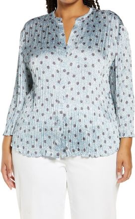 Vince Camellia Pleated Blouse in Pale Bay at Nordstrom Rack, Size 3X