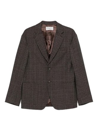 Officine G&eacute;n&eacute;rale single-breasted blazer - men - Virgin Wool/Viscose - 50 - Brown