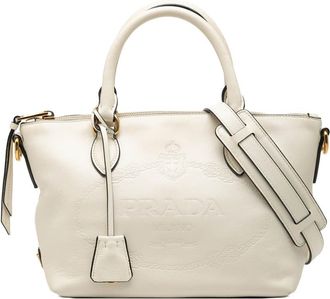 Prada Pre-owned Prada Small Embossed Glace Calf Logo Convertible Satchel Ladies WV8G7RR6N1MSSXC5