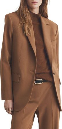 Mango Milano Blazer in Caramel at Nordstrom, Size X-Large