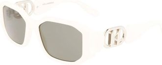Karl Lagerfeld Sunglasses, female, White, Size: ONE SIZE White Sprayed Sunglasses