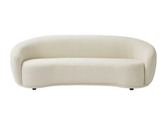 Vente-Unique Divano 3 posti in Tessuto bouclette Beige - BOVANA di PASCAL MORABITO